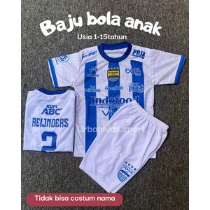 setelan baju bola anak persib terbaru/baju bola anak usia 1-15tahun
