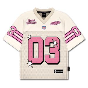 Saint Culture / Pink Pastel 03 / Jersey Vintage Oversize Rugby Retro Streetwear Y2K Boxy Oversized Jersey NFL Baseball Hockey Bloke Core
