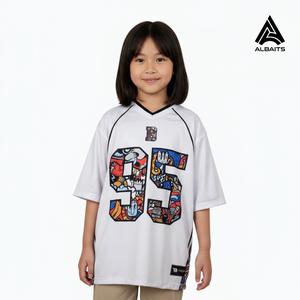 (Bisa COD) ALBAAITS Saint White 95 Jersey vintage streetwear / Jersey oversize/ Box fit/music / nfl /milano premium / jersey sublimation printing