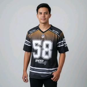 Revit Jersey Speed Moment 58 - Baju Olahraga Pria dan wanita dengan Desain Hitam Putih dan Nomor 58 ,30 untuk Performa Optimal