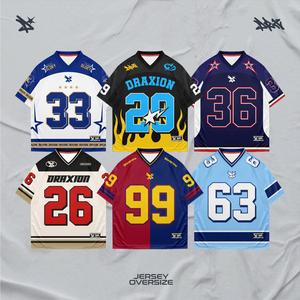 Draxion Jersey Oversize Number Series Jersey Vintage Olahraga Sport Bahan Dryfit Brazil Full Printing Sublimasi Jersey Olahraga Adem Nyaman Regular Fit