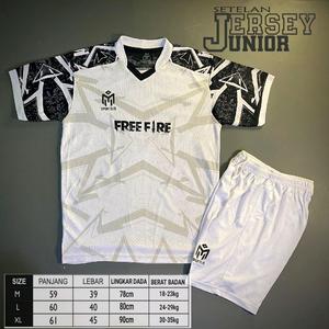 Setelan Baju Bola Anak-Anak  FreeFire - Untuk Umur 5-13 Tahun New Motiv