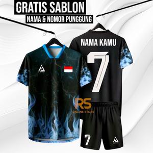 GRATIS COSTUM NAMA NOMOR PUNGGUNG  FUTSAL  BOLA STELAN DEWASA UNISIEX NYAMAN DIPAKAI MENYERAP KERINGAT Olahraga Volly jersey