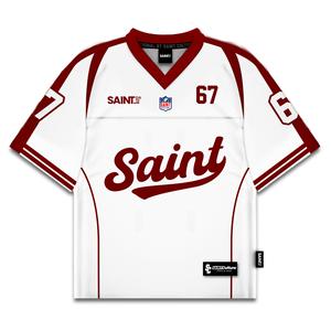Saint Culture / Prestige 67 / Baju Jersey Vintage Kaos Oversize Retro Rugby NFL Jersey Boxy Oversized TShirt Y2K Outfit Baseball Hockey T Shirt Streetwear