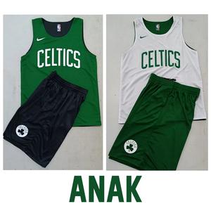 Jersey Basketball Anak Nike NBA BOSTON CELTICS /Jersey Basket Anak / Jersey Olahraga / Jersey Training / Jersey Latihan / Laki-laki/Perempuan / Bolak-balik / Reversible