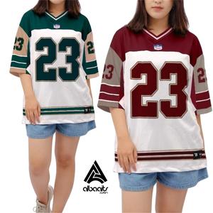 (Bisa COD) Baju Jersey Outfit Streetwear Oversize Boxy Retro Unisex Vintage / Jersey Ballet Football / Futsal/ Voly/ Tenis Hitam dan Putih