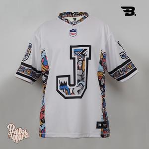 (BISA COD) Baba Apparel Jersey Vintage / Series Alfabet J / Streetwear / Retro / Vintage / NFL / Sportwear / Rugby / Unisex / Premium / Jersey Skena